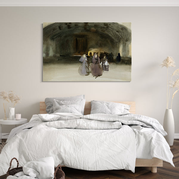 Leinwandbild John Singer Sargent - Frauen nähern sich