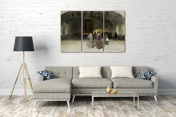 Leinwandbild John Singer Sargent - Frauen nähern sich