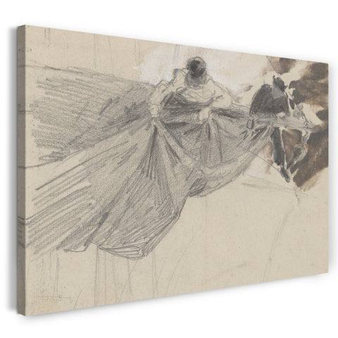 Leinwandbild John Singer Sargent - Two Sailors Furling Sail (from scrapbook)