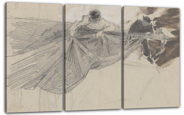 Leinwandbild John Singer Sargent - Two Sailors Furling Sail (from scrapbook)