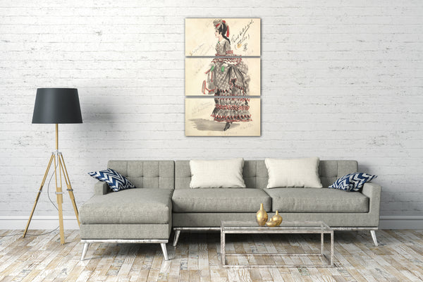 Leinwandbild Percy Anderson - Kostümdesign für 'drittes Ballett Mädchen (Italienisch)'
