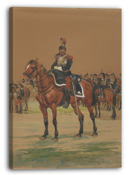Leinwandbild Édouard Detaille - Französischer Kürassier