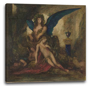 Leinwandbild Gustave Moreau - Sphinx in einer Grotte (Dichter, König und Krieger)