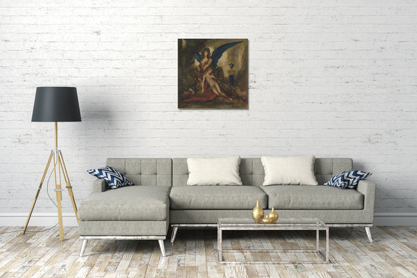Leinwandbild Gustave Moreau - Sphinx in einer Grotte (Dichter, König und Krieger)