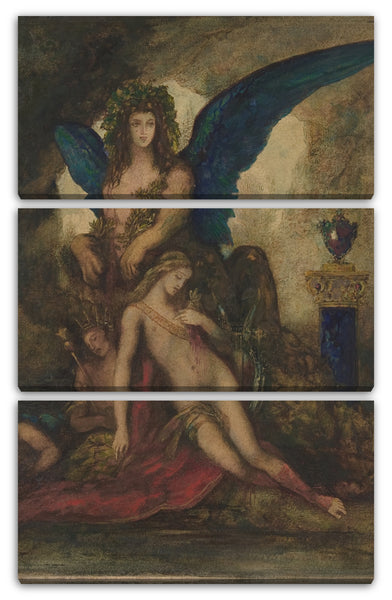 Leinwandbild Gustave Moreau - Sphinx in einer Grotte (Dichter, König und Krieger)