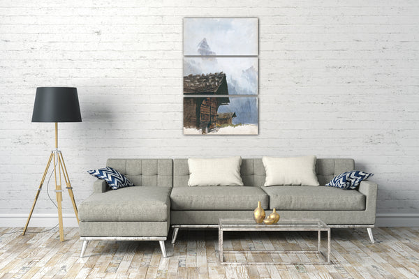 Leinwandbild John Singer Sargent - Chalets, Mürren, recto (aus dem Skizzenbuch "Splendid Mountain Watercolors")