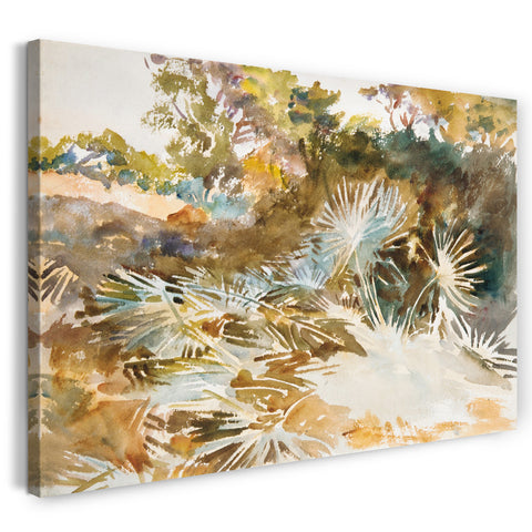 Leinwandbild John Singer Sargent - Landschaft mit Palmetten