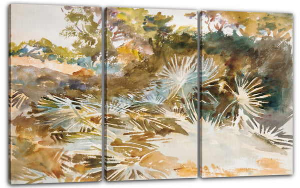 Leinwandbild John Singer Sargent - Landschaft mit Palmetten