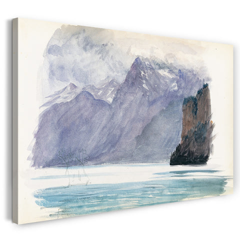 Leinwandbild John Singer Sargent - Mountain Lake (aus dem Schweiz 1870-Skizzenbuch)