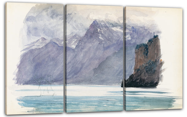 Leinwandbild John Singer Sargent - Mountain Lake (aus dem Schweiz 1870-Skizzenbuch)