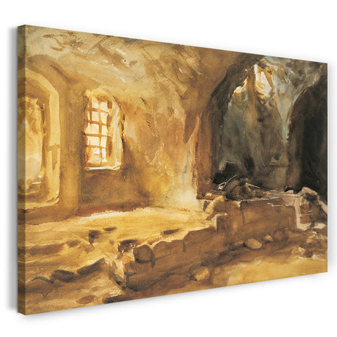 Leinwandbild John Singer Sargent - Ruinierter Keller-Arras