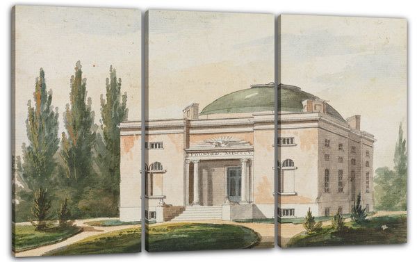 Leinwandbild Pavel Petrowitsch Svinin - Die Pennsylvania Academy of the Fine Arts, Philadelphia (Kopie nach einem Kupferstich im Port Folio Magazine, Juni 1809)