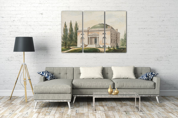 Leinwandbild Pavel Petrowitsch Svinin - Die Pennsylvania Academy of the Fine Arts, Philadelphia (Kopie nach einem Kupferstich im Port Folio Magazine, Juni 1809)