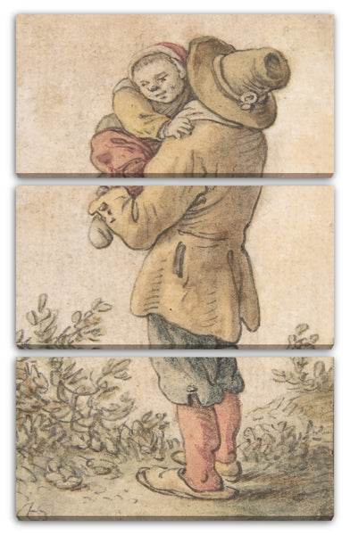 Leinwandbild Herman Saftleven II - Bauer mit Kind