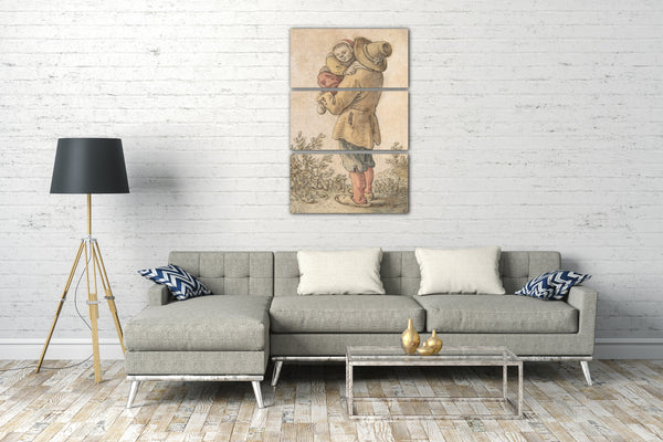 Leinwandbild Herman Saftleven II - Bauer mit Kind