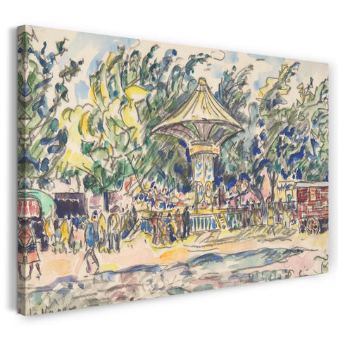 Leinwandbild Paul Signac - Dorffest (La Vogue)