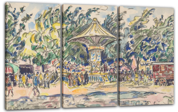 Leinwandbild Paul Signac - Dorffest (La Vogue)