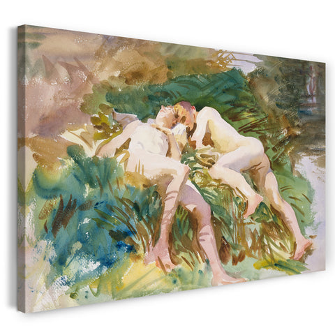 Leinwandbild John Singer Sargent - Tommies beim Baden