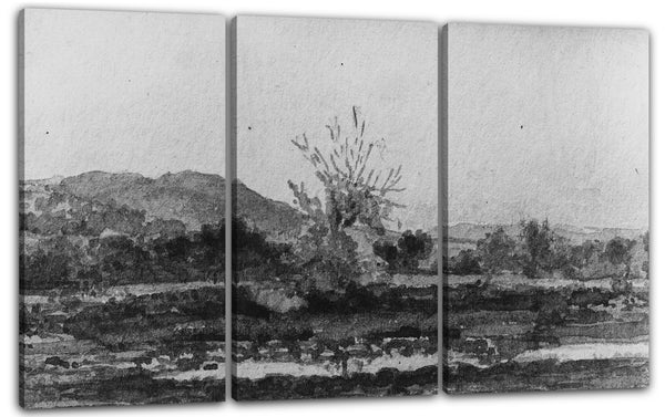 Leinwandbild John William Hill - Drei Ansichten, Nr. 3: Mount Carmel, in der Nähe von New Haven, Connecticut