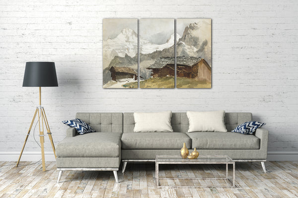 Leinwandbild John Singer Sargent - Hütten, Breithorn, Mürren