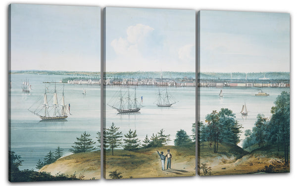 Leinwandbild William Guy Wand - Die Bucht von New York aus Brooklyn Heights