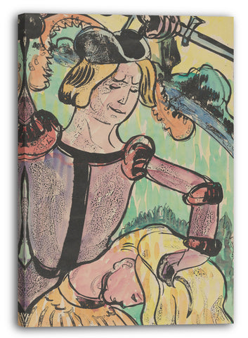 Leinwandbild Emile Bernard - Er zieht sie an ihrem langen schönen Haar (die untreue Frau)