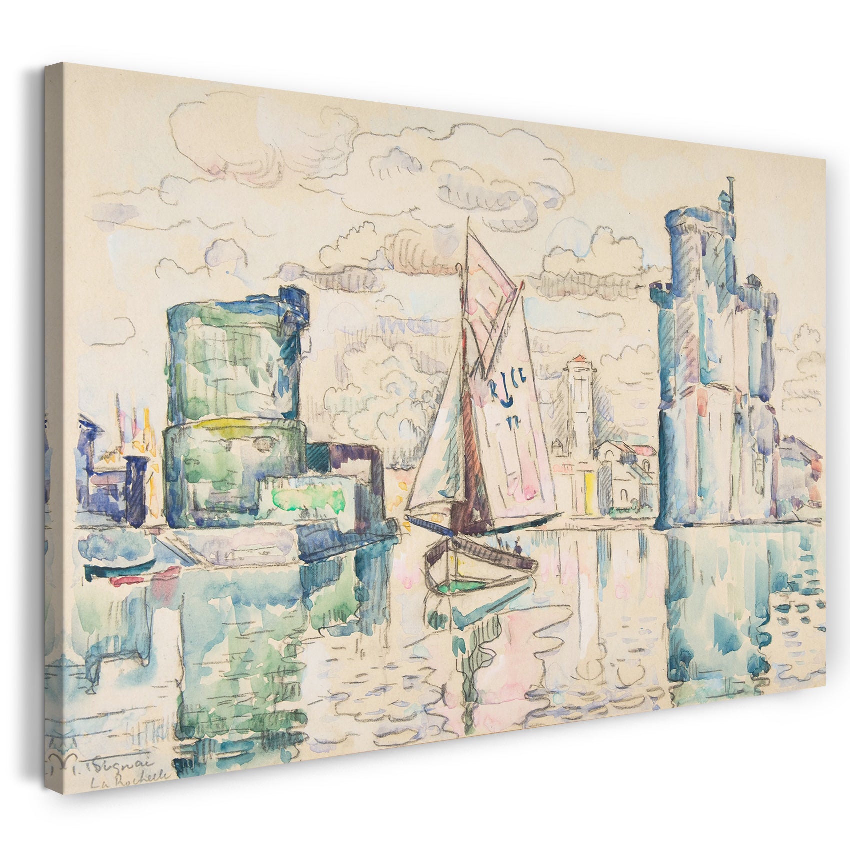 Leinwandbild Paul Signac - Eingang zum Hafen von La Rochelle