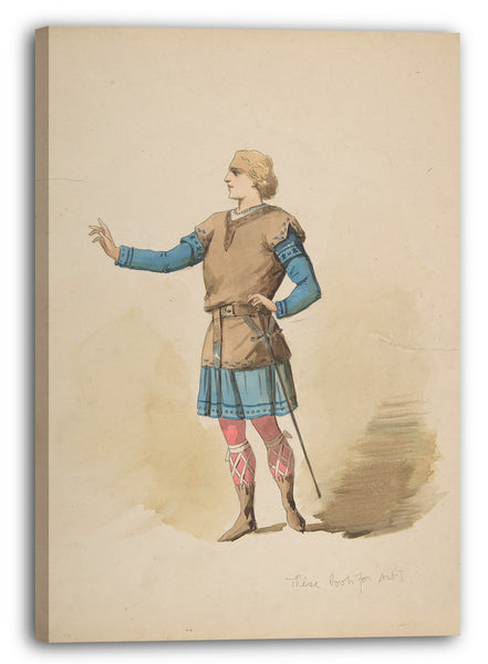 Leinwandbild Charles Bianchini - Design für das "Mittelalter"-Kostüm eines Mannes