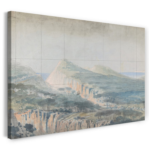 Leinwandbild Eugène Cicéri - Design für ein Bühnenbild an der Opéra, Paris