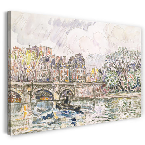 Leinwandbild Paul Signac - Paris: Le Place Dauphine