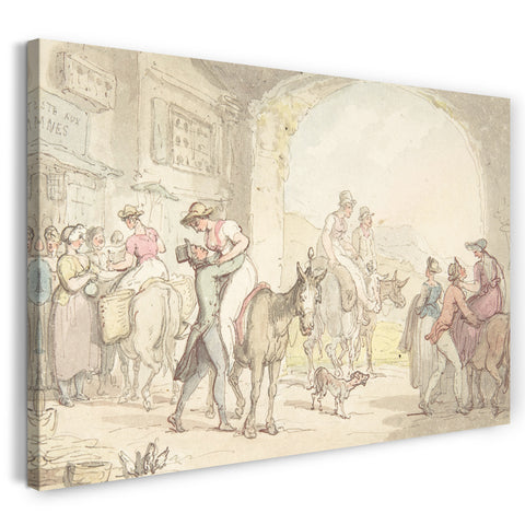 Leinwandbild Thomas Rowlandson - Vergnügen eines Poste aux Anes, von Sentimental Travels