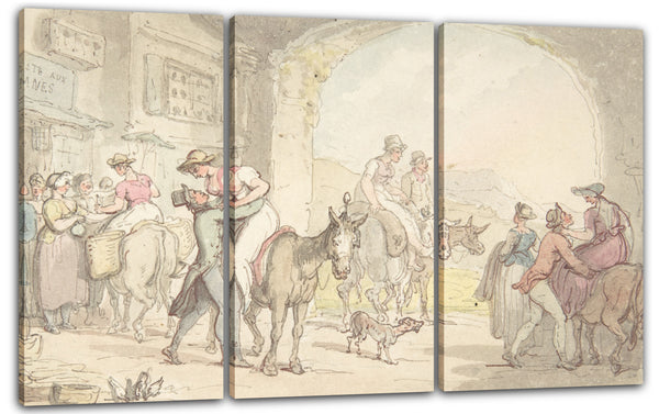 Leinwandbild Thomas Rowlandson - Vergnügen eines Poste aux Anes, von Sentimental Travels
