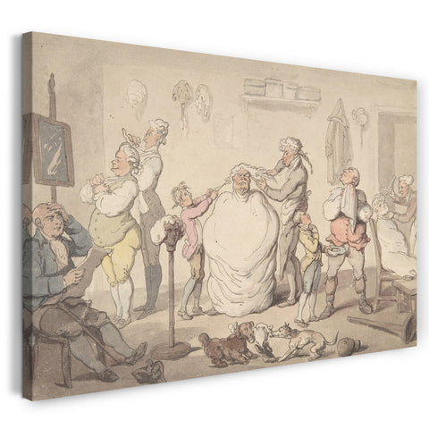 Leinwandbild Thomas Rowlandson - Der Barbierladen