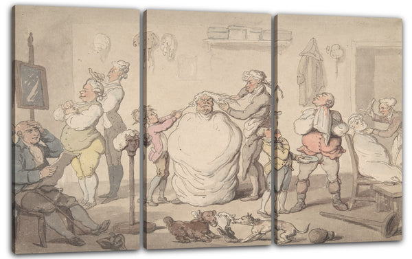 Leinwandbild Thomas Rowlandson - Der Barbierladen