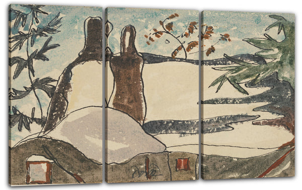 Leinwandbild Arthur Dove - Verschneite Dächer und Bäume