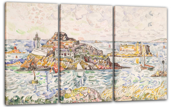 Leinwandbild Paul Signac - Morlaix, Eingang des Flusses