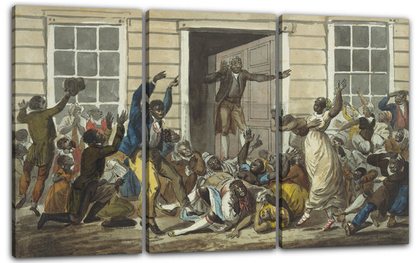 Leinwandbild Pavel Petrowitsch Svinin - Schwarze Methodisten, die ein Gebetstreffen halten