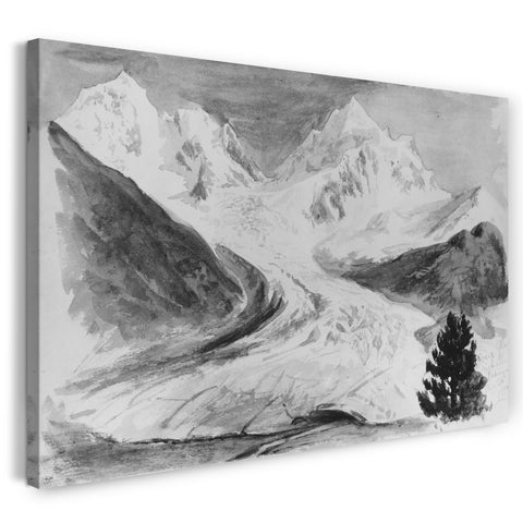 Leinwandbild John Singer Sargent - Roseg Gletscher, Pontresina (aus dem Schweiz 1869-Skizzenbuch)