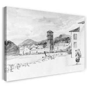 Leinwandbild John Singer Sargent - Blick auf eine südliche Stadt