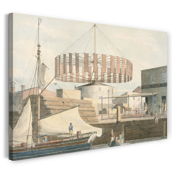 Leinwandbild John William Hill - Kreismühle, King Street, New York