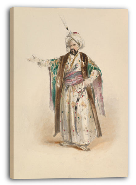 Leinwandbild Johann Georg Christoph Fries - Kostümstudie für Bassa Selim in der "Entführung aus dem Serail" von W.A. Mozart