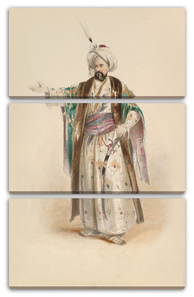 Leinwandbild Johann Georg Christoph Fries - Kostümstudie für Bassa Selim in der "Entführung aus dem Serail" von W.A. Mozart