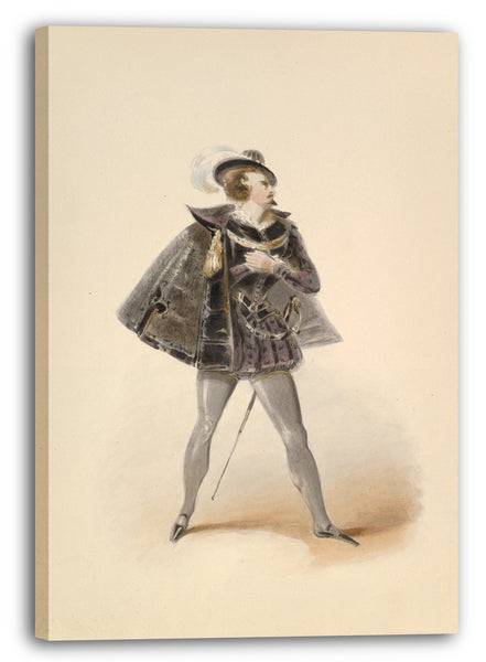 Leinwandbild Johann Georg Christoph Fries - Kostümstudie für Belmonte in der "Entführung aus dem Serail" von W.A. Mozart