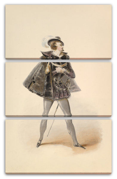 Leinwandbild Johann Georg Christoph Fries - Kostümstudie für Belmonte in der "Entführung aus dem Serail" von W.A. Mozart
