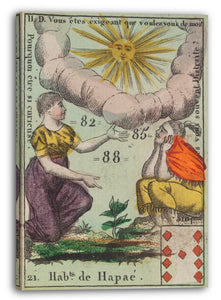 Leinwandbild Anonym, Französisch, 18. Jahrhundert - Hab.t de Hapae, Motiv aus Quartett-Spielkarten 'Costumes des Peuples Étrangers'