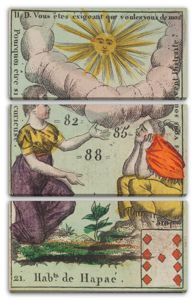 Leinwandbild Anonym, Französisch, 18. Jahrhundert - Hab.t de Hapae, Motiv aus Quartett-Spielkarten 'Costumes des Peuples Étrangers'