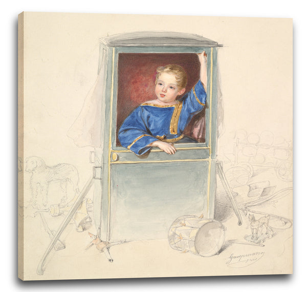 Leinwandbild Rudolf Gaupmann - Prinz Paul Clemens von Metternich als Kind, umgeben von Spielzeug