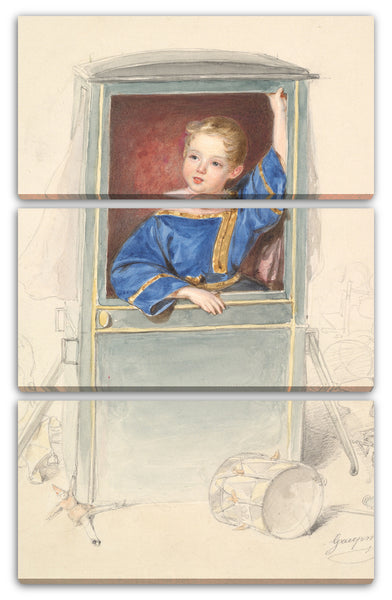 Leinwandbild Rudolf Gaupmann - Prinz Paul Clemens von Metternich als Kind, umgeben von Spielzeug