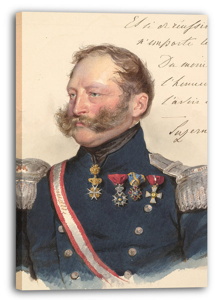 Leinwandbild Josef Kriehuber - Prinz Friedrich von Schwarzenberg