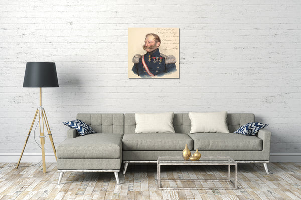 Leinwandbild Josef Kriehuber - Prinz Friedrich von Schwarzenberg